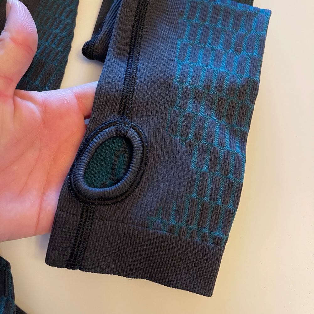 lululemon athletica Dark Teal and Black Long Sleeve Top - Picture 10 of 10